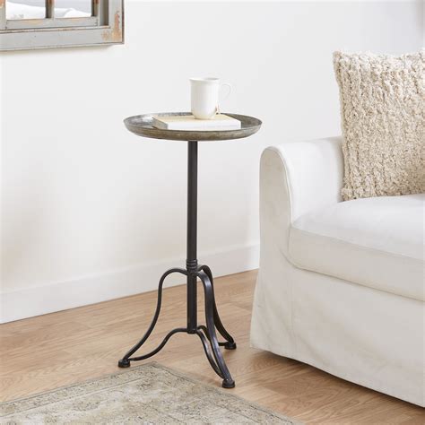 house metal table with small opening|Small Metal Side Table .